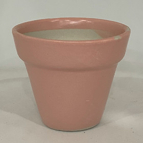 Chậu Sứ - 7x7x7 Cm - Mầu Hồng – Dáng Trôn Ốc - Chậu Gốm Bát Tràng Trồng Cây Mini Để Bàn, Tiểu Cảnh Terrarium, Sen Đá & Xương Rồng