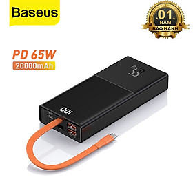 Pin Sạc Dự Phòng 20000mAh Công Suất Cao 65w Baseus Kèm Dây Sạc Nhanh Type