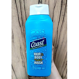 Sữa tắm gội nam Coast Hair & Body Wash Classic Scent 946ml