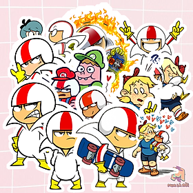 Miếng dán Stickers chủ đề Siêu liều ngoại ô