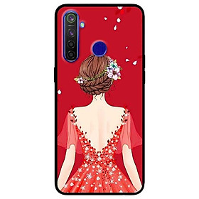 Ốp lưng dành cho Realme 6i mẫu Cô Gái Váy Đỏ