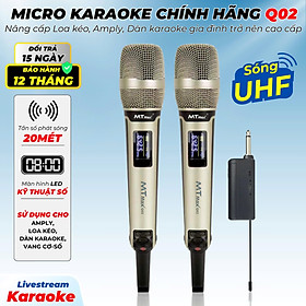 Mua Micro không dây đa năng MTMAX Q02 - Micro không dây giá tốt  sử dụng cho mọi loại thiết bị âm thanh - Micro dành cho loa kéo  loa bluetooth  amply - Màn hình Led hiển thị thông số - Âm thanh cực hay  giá cực rẻ hàng chính hãng