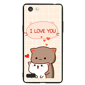 Ốp lưng viền TPU cho điện thoại Oppo Neo 7 - I Love U