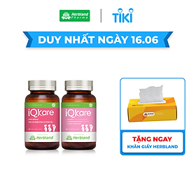 Viên uống IQKARE bổ sung Vitamin, khoáng chất cho mẹ bầu Hộp 2 lọ 30 viên