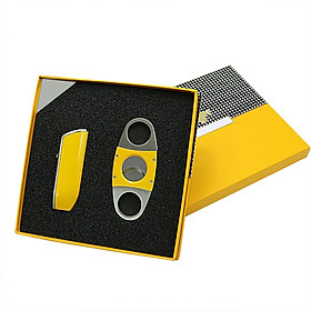 Mua Bộ Set Dụng Cụ Hộp Quẹt Bật Lửa Khò 3 Tia Kèm Dao Cắt Cigar Cao Cấp