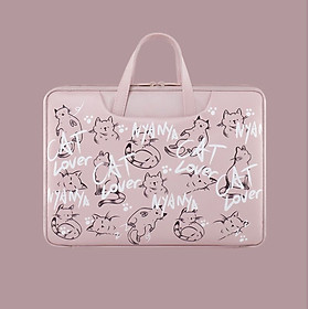 Túi xách da chống sốc laptop máy tính , túi công sở nữ cặp đựng laptop cute dễ thương