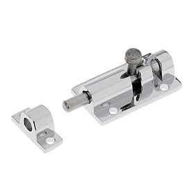 2'' Polished Stainless Steel Gate Door Latch Cabinet Security Barrel Bolt Lock