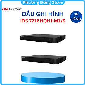 Mua Đầu ghi HIKVISION thông minh 16 kênh HDTVI iDS-7216HQHI-M1/S  báo động người/ phương tiện.phát hiện khuôn mặt - Hàng chính hãng