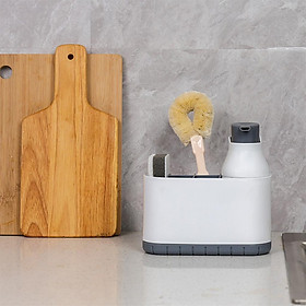 Kitchen Soap Dispenser Caddy Storage Compartment for Countertop Toothpaste