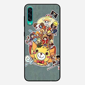 Ốp Lưng in cho Samsung A50 Mẫu Hải Tặc Mũ Rơm Nền Xanh - Hàng Chính Hãng