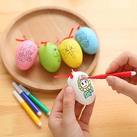 Trứng tô màu kèm 4 bút dạ