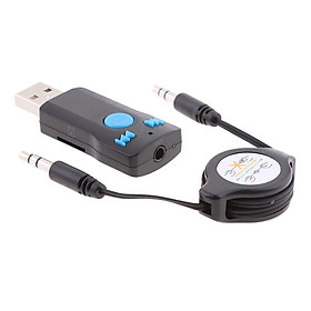 Wireless USB AUX Audio Stereo Music Home Car Receiver Adapter Mic