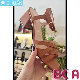 Xăng đan nữ gót vuông 5p RO584 ROSATA tại BCASHOP kiểu dáng cơ bản công sở tôn màu da chân đến lạ