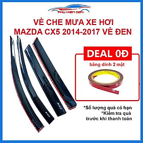 Vè mưa Mazda CX-5 2014-2015-2016-2017 vè đen che mưa bảo vệ trang trí xe