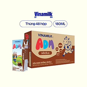 Sữa dinh dưỡng Socola Vinamilk ADM - Thùng 48 hộp 180ml