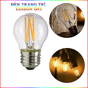 Bóng Đèn Led Edison G45 4 Tim 4W Trang Trí Nhà Cửa, Quán Cà Phê, Nhà Hàng 7X4Cm