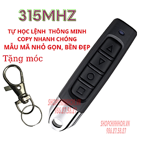 Điều khiển cửa cuốn ngón tay tần số 315mhz tự học lệnh thông minh nhỏ gọn, bền đẹp tặng kèm móc treo, có hướng dẫn sử dụng kèm theo