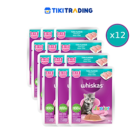 Thức Ăn Cho Mèo Con WHISKAS Junior 2-12 months Vị Cá Ngừ 80g/Gói