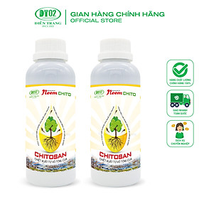 Combo 2 chai Bám dính sinh học NEEM CHITO 500ml Kích kháng sâu bệnh và điều kiện bất lợi - Tăng hiệu lực phân bón lá và nông dược