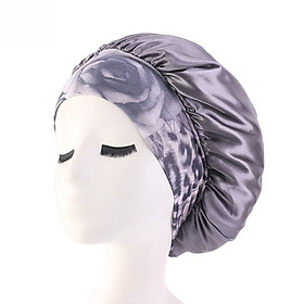 Womens Satin Night Beauty Salon Sleep Caps Shower Hats Curly Springy Hair Bonnet Cover Silk Head Wide Elastic Band Chemo Cap