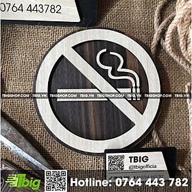 Mua Bảng cấm thuốc (no smoking) gỗ mặt veneer