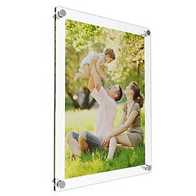 Acrylic Photo Frame Poster Wall Picture Holder Perspex Clear Display A4