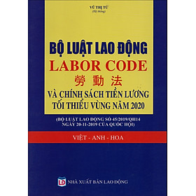 [Download Sách] BỘ LUẬT LAO ĐỘNG CHÍNH SÁCH TIỀN LƯƠNG, LƯƠNG TỐI THIỂU VÙNG 2020 