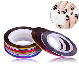 Set 10 cuộn băng keo trang trí móng DIY phong cách tao nhã - decal dán móng Nail nghệ thuật