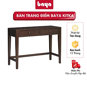 Mua Bàn Trang Điểm BAYA KITKA Làm Từ Gỗ Cao Su Phủ Veneer Bóng Đẹp Với Gam Màu Nâu Đậm Đẹp Mắt  Thiết Kế 2 Hộc Kéo Để Đồ Tiện Dụng 1064339