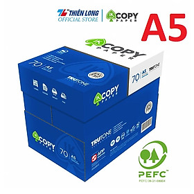 Combo 5 Ream giấy A5 70 gsm IK Copy (500 tờ) - Hàng nhập khẩu Indonesia