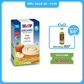 Bột ăn dặm dinh dưỡng Sữa, Chúc ngủ ngon táo tây HiPP Organic 250g