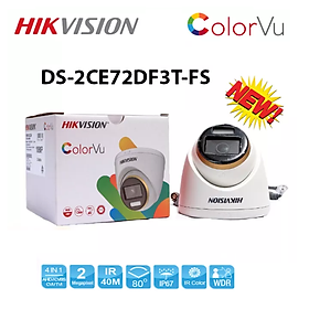 Mua Camera analog TVI colorVu Hikvision DS-2CE72DF3T-FS 2MP  tích hợp mic thu âm  có màu ban đêm - Hàng chính hãng