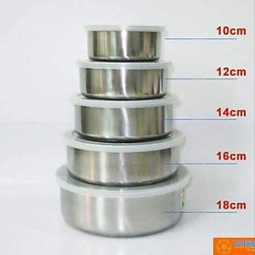 Mua Bộ Thố Lạnh Inox 5 Món  Hộp Đựng Đồ Ăn Trong Tủ Lạnh Có Nắp Đậy An Toàn  Vệ Sinh Và Tiện Lợi
