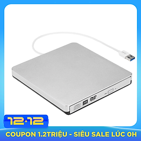 Đầu Đọc Đĩa DVD Rời Máy Tính Cổng USB 3.0 Xám (14.7 x 14.1 x 1.7cm)