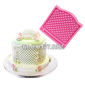 Mua Khuôn silicone làm viền bánh  rau câu  fondant hình ren vuông đan xen - Mã số 1650