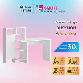 Mua Bàn liền giá sách đa dạng thiết kế đẹp SMLIFE Duskmon