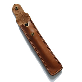 Bao Da Đựng Bút Máy, Bút Chì Da Thật Handmade - ORCO - Cam Da Bò