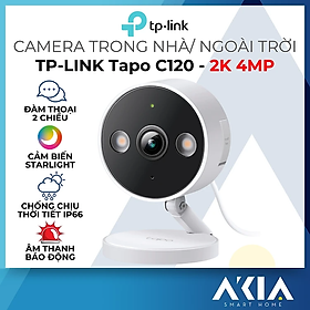 Mua Camera Trong nhà & Ngoài trời Tp-Link Tapo C120 - Độ phân giải 2K 4MP  Chống chịu thời tiết IP66  Có loa báo động  Đàm thoại 2 chiều - HÀNG CHÍNH HÃNG