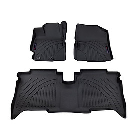 Thảm lót sàn xe ô tô Toyota Vios 2013 - nay Nhãn hiệu Macsim chất liệu nhựa TPV cao cấp màu đen (FDW-174) - 2 hàng ghế