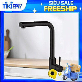 Mua Vòi Rửa Chén Nóng Lạnh Pull-down Ecalite EF-K185B - Có Dây Rút - Đồng Thau Sơn Đen Cực Đẹp - Hàng Chính Hãng