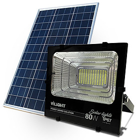 Đèn pha năng lượng mặt trời 80W Vi-Light VLFL80MT1