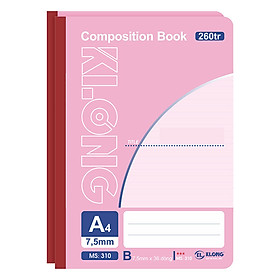 Lốc 2 Sổ May Dán Gáy Klong A4 MS 310 (260 Trang)