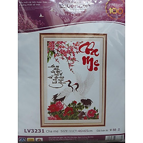 Mua Tranh thêu chữ thập cha mẹ cánh cò LV3231 - 46 x 65 cm - chưa thêu