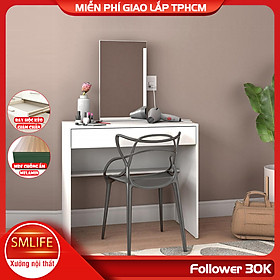 Bàn trang điểm gỗ hiện đại SMLIFE Melania | Gỗ MDF dày 17mm chống ẩm | D90xR45xC140cm