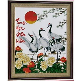 Mua Tranh thêu chữ thập Tùng hạc diên niên DLH-222862