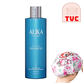 Dầu Gội Alika For Men Hỗ Trợ Mọc Tóc, Ngăn Tóc Gãy Rụng, Nuôi Tóc Chắc Khỏe Chai 300ml, Tặng Kèm Mũ Trùm Tóc Ngẫu Nhiên