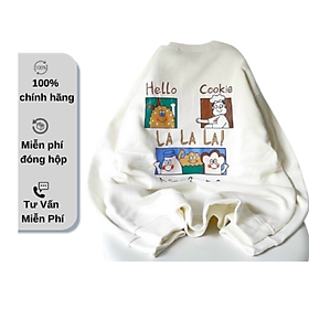 Áo sweater cookie ảnh thật unisex store, Áo sweater nỉ Cookie nam nữ ullzang Form Rộng Unisex Dài Tay Chất Nỉ Cotton, Áo Sweater Nam Nữ In Bánh Cookie Có Ảnh Thật - Áo Thu Đông Chất Nỉ Ngoại Mềm Mịn Màu Trắng Unisex Hottrend 2021