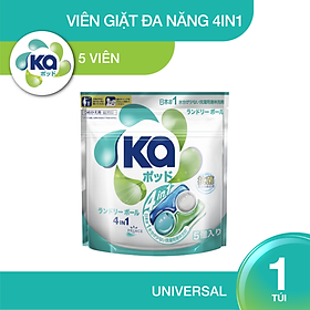 Túi Viên Giặt Xả Đa Năng 4 Trong 1 KA Universal (5 Viên/ Túi)