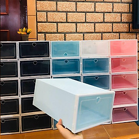 Mua COMBO 10 HỘP ĐỂ GIÀY DÉP NẮP NHỰA CỬA NGANG  TỦ GIÀY LẮP RÁP THÔNG MINH CAO CẤP