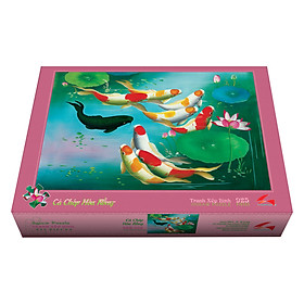 Tranh xếp Hình Tia Sáng Cá Chép Hóa Rồng (925 Mảnh Ghép)